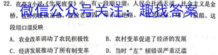 河南省2023-2024学年八年级综合素养评估(一)历史