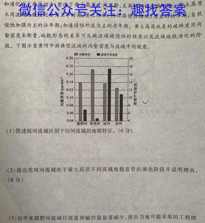 2024年广州市普通高中毕业班综合测试(三)地理试卷答案