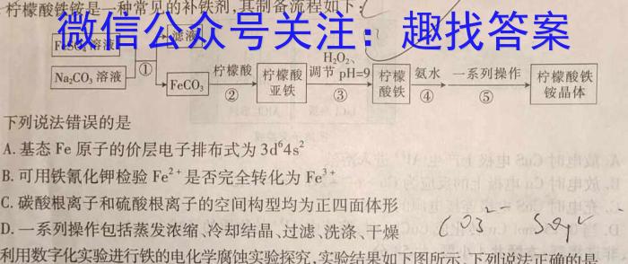 q衡水金卷.先享题.分科综合卷 2024年普通高等学校招生全国统一考试模拟试题化学