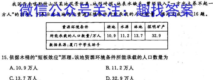 [今日更新]河南省新高中创新联盟TOP二十名校高二年级11月调研考试(242180D)地理h