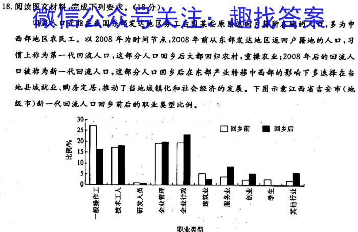 [今日更新]2024年普通高等学校招生全国统一考试样卷(六)6地理h