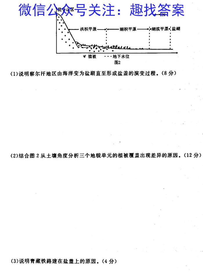 [今日更新]2024年河北省初中毕业生升学文化课考试预测押题卷（三）地理h