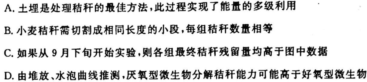 衡中同卷 2023-2024学年度高三一轮复习滚动卷新高考版(二)生物