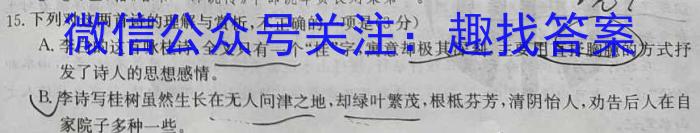 四平市普通高中2023-2024学年度高一年级第一学期期中教学质量检测(24087A)语文