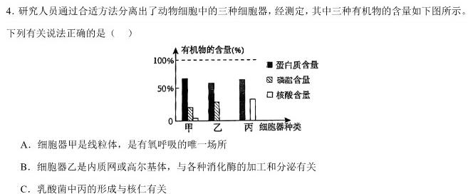 陕西省2023-2024学年度七年级第一学期第一次月考（10月）C版生物