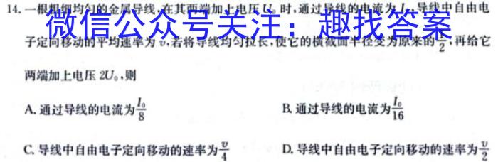 贵阳第一中学2024届高考适应性月考卷(二)l物理