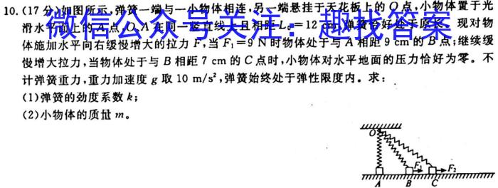 吉林省2023-2024学年高一年级11月期中考试l物理