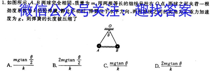 [今日更新]2023-2024学年内蒙古高二考试10月联考(☆).物理