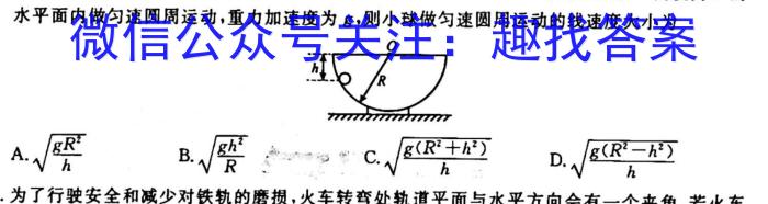 山西省2023-2024学年上学期八年级阶段评估卷（11.09）物理试卷答案