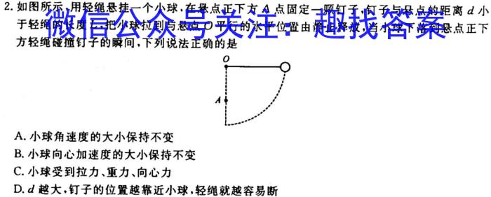 2024届全国名校高三单元检测示范卷(三)3l物理