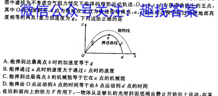 [国考1号5]第5套 2024届高三阶段性考试(二)物理`