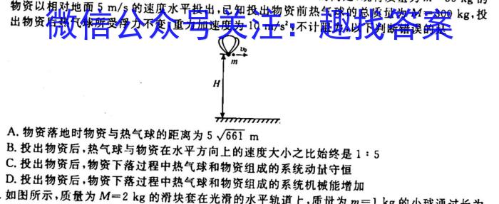 ［九校联考］甘肃省2024届高三10月联考物理`