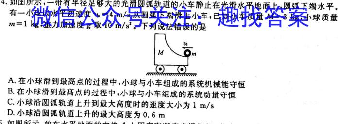 九师联盟2023-2024学年高三10月质量检测（X）物理`