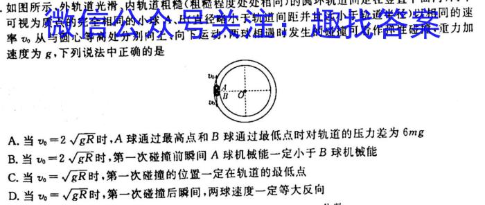 2024届江西省高三试卷10月联考(Θ)物理`