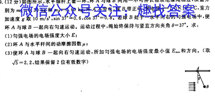 2023-2024学年山东省高一"选科调考"第一次联考(箭头SD)物理`