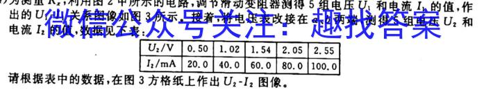 陕西省2023-2024学年度第一学期九年级调研检测（L）l物理