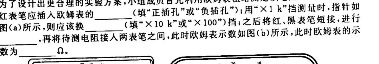 安徽省2023-2024学年耀正优+高二名校阶段检测联考(24004B)物理.