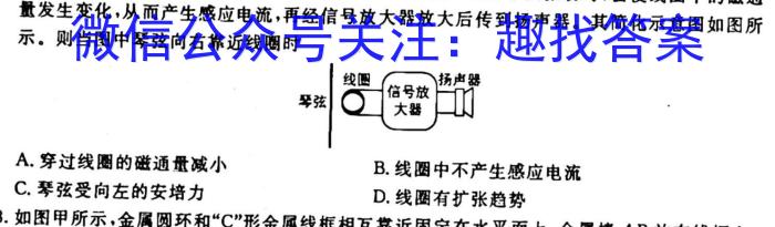 河南省新高中创新联盟TOP二十名校高一年级11 月调研考试(241100D)物理`