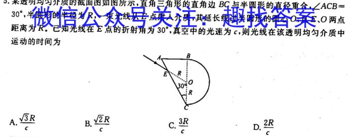 福建省部分达标学校2023~2024学年高二第一学期期中质量监测(24-121B)物理`