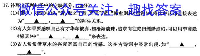 九师联盟2023-2024学年高三10月质量检测（湖北卷）语文