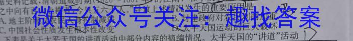 安徽省2023-2024学年第一学期九年级10月份限时训练历史试卷