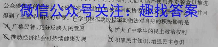 炎德英才大联考长沙市一中2024届高三月考试卷(三)政治试卷d答案