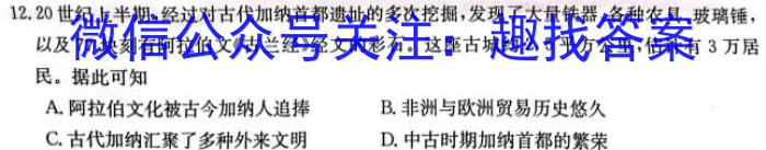 衡水金卷先享题·月考卷 2023-2024学年度上学期高二年级三调考试历史