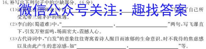 铭师·名卷2023-2024学年安徽县中联盟高二10月联考语文