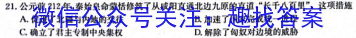 2024届全国名校高三单元检测示范卷(十二)历史试卷