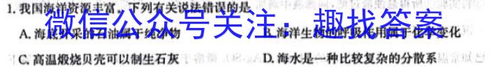 q安徽省合肥市2023-2024学年第一学期八年级期中教学质量检测化学