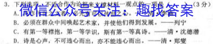 河南省2023-2024学年普通高中高三第一次教学质量检测/语文