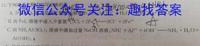 32024届内蒙古省高三试卷10月联考(24-60C)化学