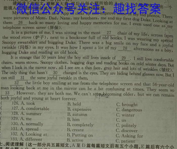 2024届全国名校高三单元检测示范卷(五)5英语试题