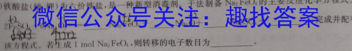 j2023-2024学年河北名校强基联盟高一期中联考(24-140A)化学