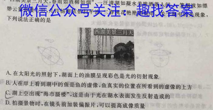 江西省2023-2024学年度高一年级11月联考（期中考试）z物理