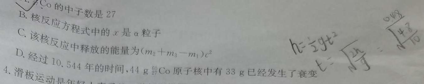 2023-2024学年山东省高一"选科调考"第一次联考(箭头SD)物理.