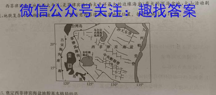 吉林省扶余市第一中学2023~2024学年高三上学期第三次月考(243201D)地理.