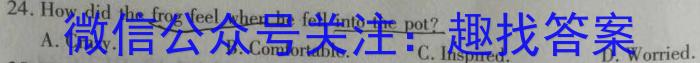 陕西省2023-2024学年度高一第一学期阶段性学习效果评估(二)英语试题