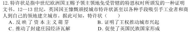 ［河南大联考］河南省2023-2024学年度高二年级上学期11月联考历史