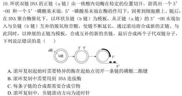 河南省2023~2024学年新乡市高一“选科调研”第一次测试(24-96A)生物