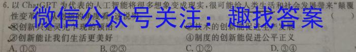 安徽省淮南市寿县寿春中学2024届九年级12月月考政治~