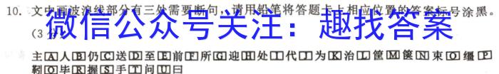 2024届湖南天壹名校联盟高三10月大联考语文