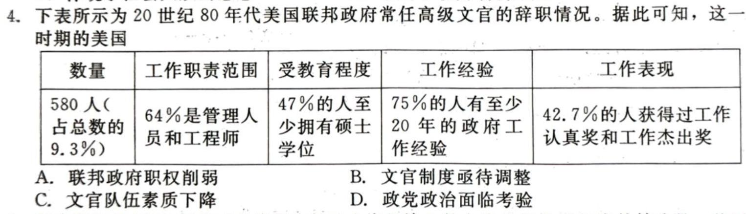 九师联盟·2024届高三10月质量检测巩固卷(XG）历史