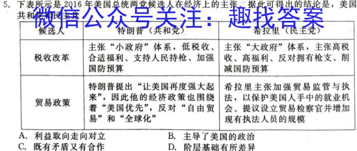 金科大联考2023~2024学年度高二10月质量检测(24051B)历史