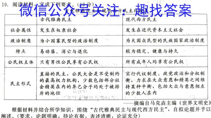 腾 云联盟2023-2024学年度上学期高三学期十月联考历史