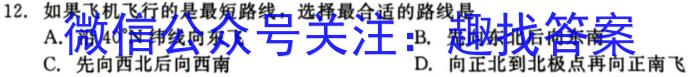 [今日更新]安徽省2024届耀正优+12月高三名校期末测试地理h