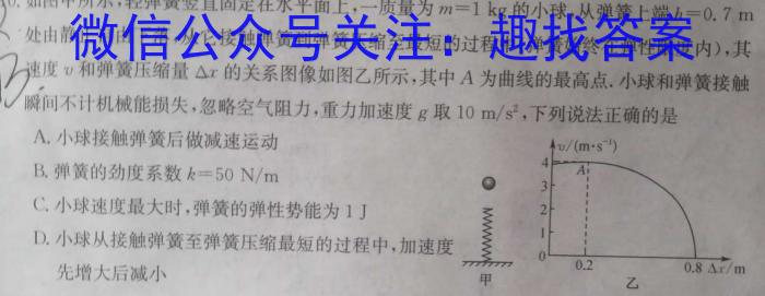 青桐鸣 2025届普通高等学校招生全国统一考试 青桐鸣高三联考(10月)h物理