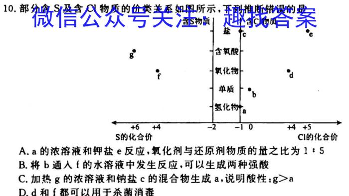 32023-2024学年度高中同步月考测试卷（一）高一·新教材化学