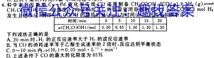 f陕西省汉中市2024届高三联考（10月）化学