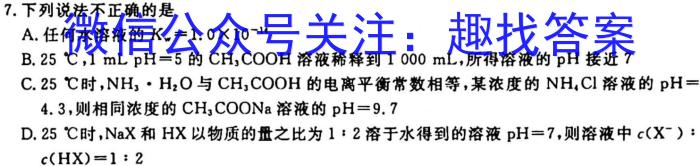 3安徽省2023-2024学年耀正优+高二名校阶段检测联考(24004B)化学